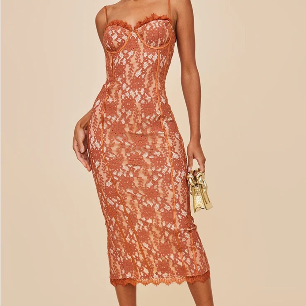 🚫 SOLD Rust Lace Dress